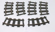 Lego 2867c01 Dark Gray Train, Track 9V Curve x6 pieces (L1)