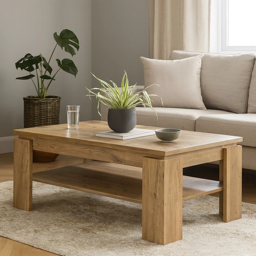 Large rustic coffee table - coffee,