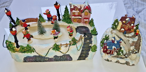 Christmas village scene ice - christmas,