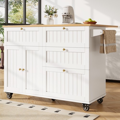 Rolling kitchen island with - island,