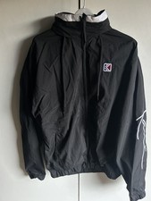 KARL KANI Mens Signature Windrunner Rain Jacket Black Hooded S