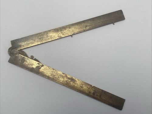 Antique ruler brass - brass, rule