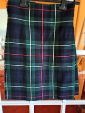 Vintage Boys  Kilt  100% Wool  MacKenzie  Tartan 24- 26" Waist Kiltmaker made