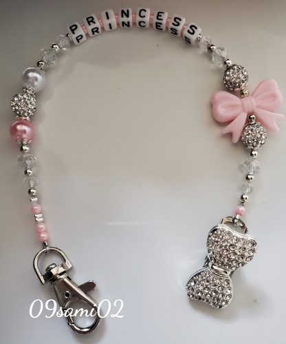 Personalised bling dummy clip - bling,