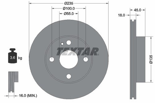 92061500 textar brake - 92061500, disc
