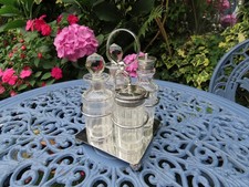Antique Four Piece Condiment Set. Excellent condition.