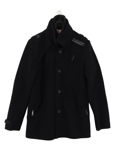 Superdry men coat xxl black - coat,
