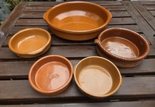 x5 Assorted Glazed Terracotta Dishes