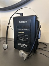 Sony WM-2055 Cassette Walkman, Sony MDR-W10 Headphones Excellent Working Order