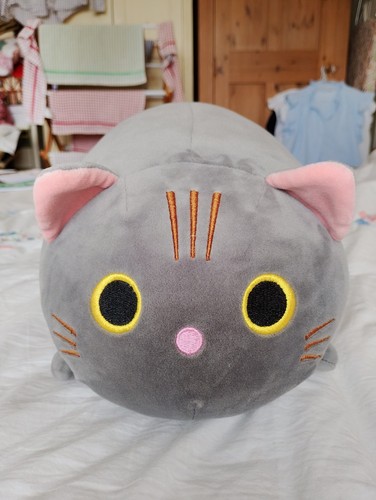 Grey kenji long cat - cat, plush