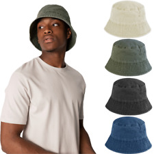 Vintage Bucket Hat 100% Cotton 90s Styling Retro Summer Cap 2 Size Sun hats Mens