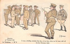 POSTCARD  COMIC SKETCHES OF