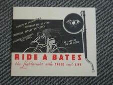 BATES .................. Rare Vintage Catalogue / Brochure of Bates Racing Bikes