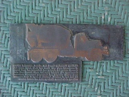 Vintage copper printing plate - copper,