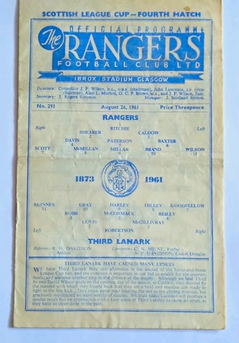1961 rangers third lanark - 1961., v