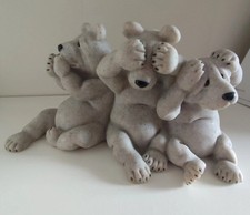 Quarry Critters 'Uh Oh' 3 Bears. Second Nature Design Collectable Ornament