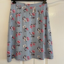 BNWT Cath Kidston Women's Light Blue Cats & Flowers Print Skirt Size UK 12