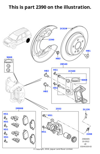 Land rover brake disc splash - land,