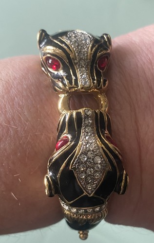 Black panther rhinestone - black,