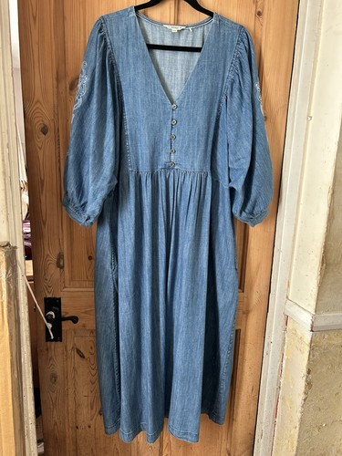 Fatface blue denim neck - blue,