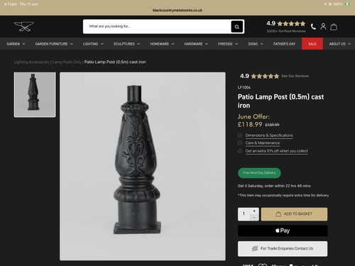 Victorian lamp post base - victorian,