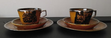 Vintage Ridgways Treacle Glazed & Gilded Dickens ‘Pickwick’ Tea Ware, c. 1930s