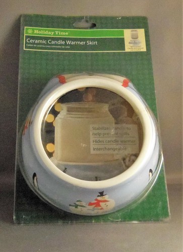 Holiday time ceramic candle - ceramic,