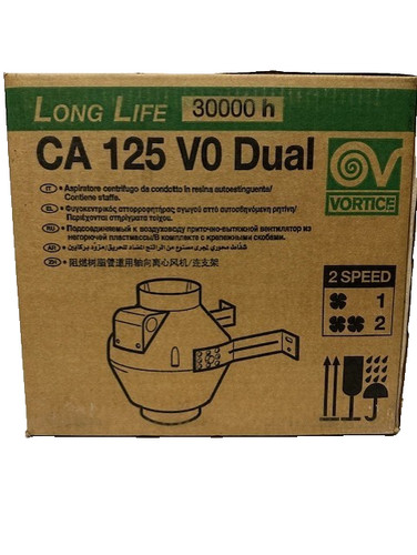 Vortice 125 inline tube - ca, mm