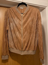 Gold Sparkly Zip-Up Top Zara