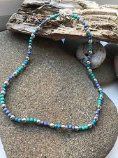 Surf Necklace - Turquoise/Lilac Beads -Surfing Lifestyle