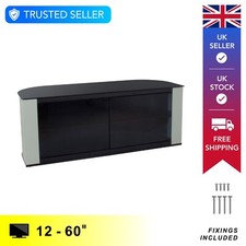 TV Floor Stand Wood & Glass - Corner Unit for 32 43 50 55 60 Inch - Max Storage