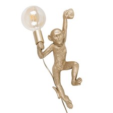 Monkey Holding a Light Bulb Wall Light Fitting Modern Retro Design LED Lighting