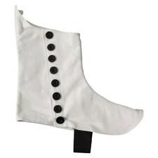 White Spats with Black Buttons