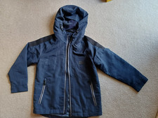 Next Supply boys navy blue jacket coat age 7 hood zip school lightweight casual