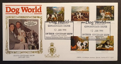 Stamps 1991 dog paintings - dog,