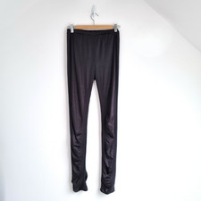 Sass & Bide Black Rats Leggings Ruched Full Length Trousers Y2K Small Medium