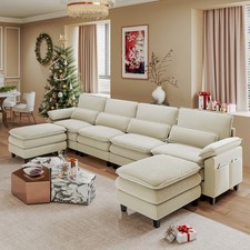 Gurexl 156.3" U Shaped Modern