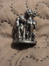 Small Disneys Lady and The and The Tramp  Pewter Figure Stamped Disney