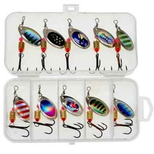 10x Fishing Spinners Lure Set