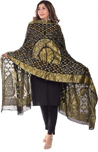 Rajasthani silk bandhani - silk,