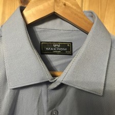 Makrom London Mens Long Sleeve Shirt Collar Uk Size XL Button Up 43"-44"