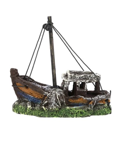 Aquarium decoration boat - decoration,