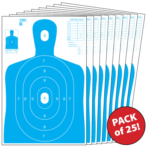 Paper shooting targets gun - 25,