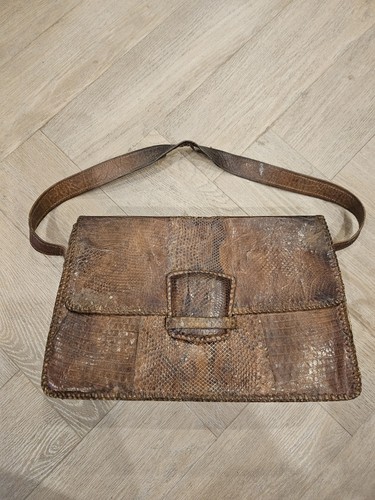 Antique genuine snakeskin - antique, bag