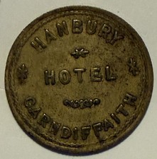 Antique Wales Welsh pub token