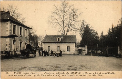 Old postcard monts - postcard, poudrerie
