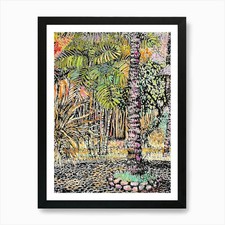 Bali Palmtree 003 Poster Zonder Tek Framed Wall Art Poster Canvas Print Picture