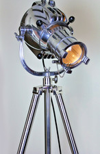 RESTORED VINTAGE STRAND 23 MKII THEATRE SPOT LIGHT PROFILE LAMP STEEL  STAND