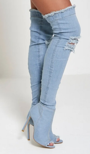 Nib light blue denim - denim, stretch