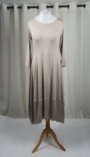 Yong Kim Beige Balloon Dress Size 14 Uk CR054 DD 08